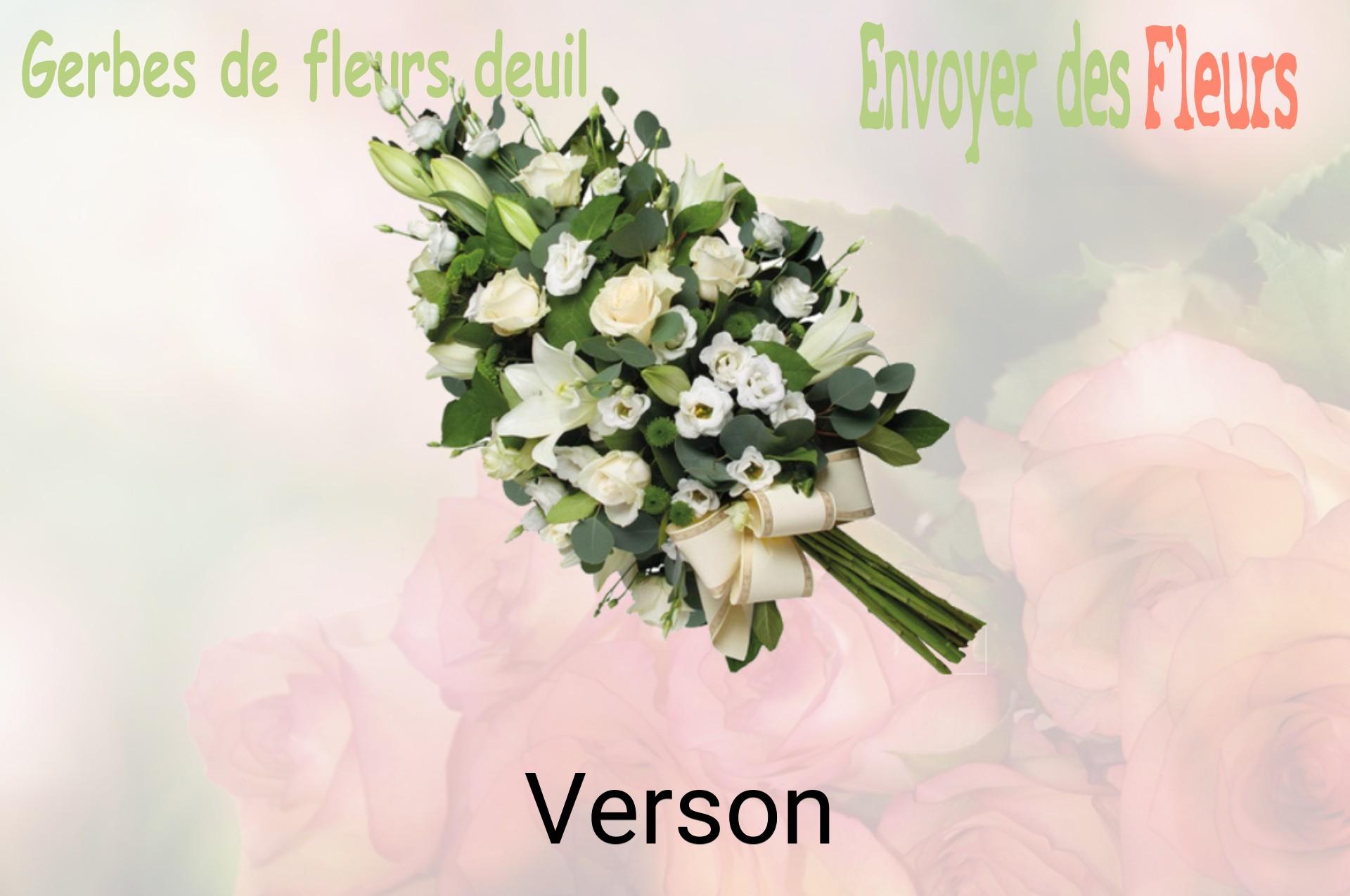 Gerbe de fleurs de deuil livrée à Verson